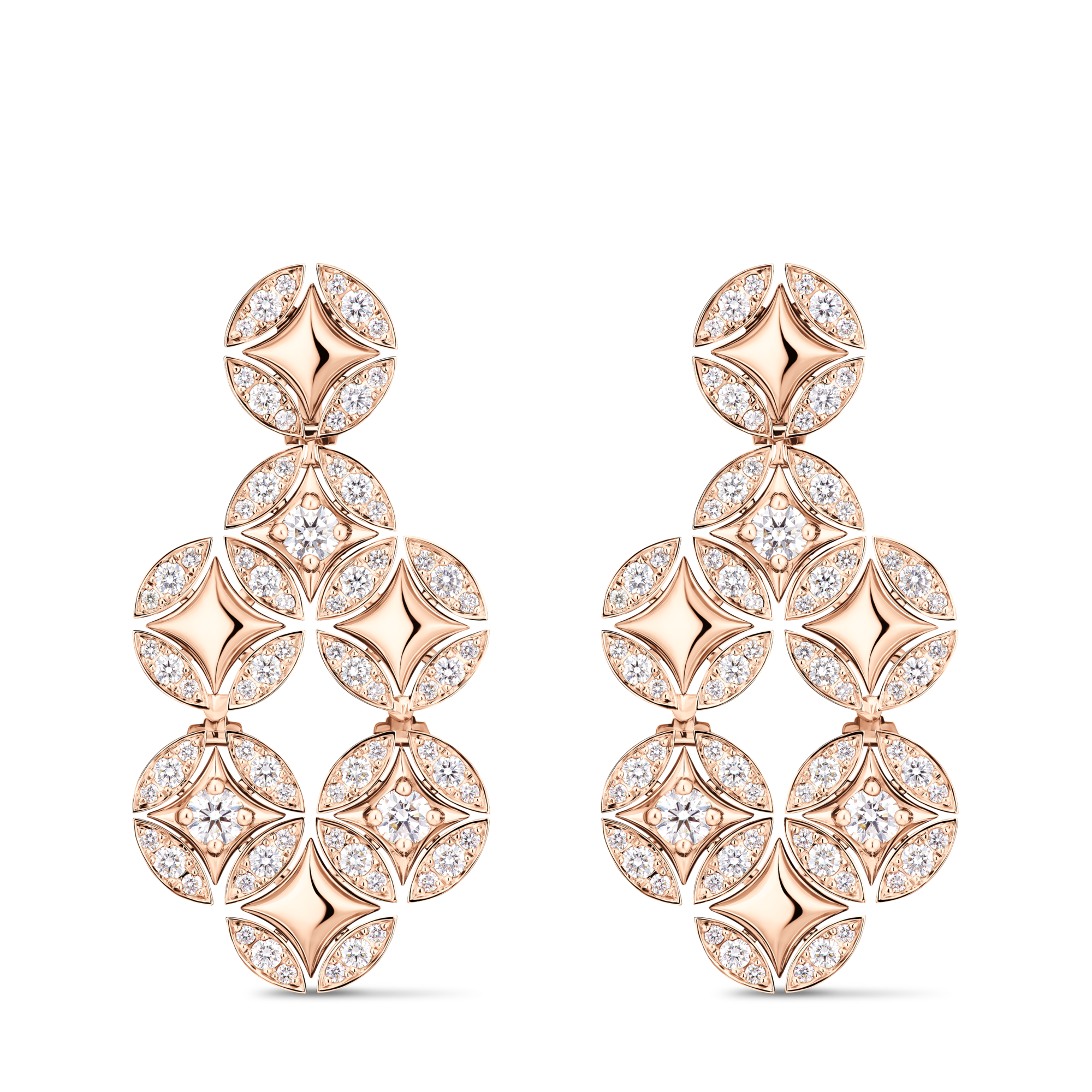Galaxie Earrings, Rose Gold and Diamonds - Les Extraordinaires